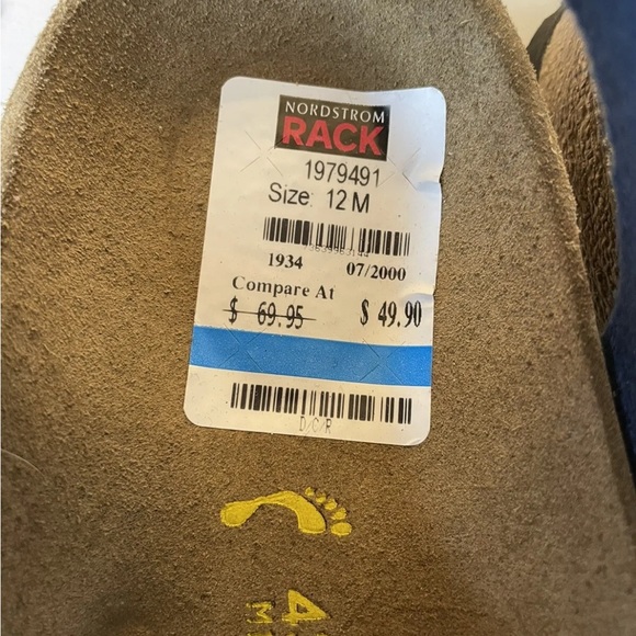 Birkenstock Milano Men’s Sandals 10M 43 EU Navy Leather Soft Footbed Slingback - Picture 9 of 16